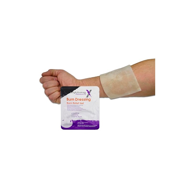 Lightning X Products Cooling Burn Relief Gel 4x4 Inch Burn
