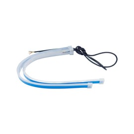 UHANBUT 2PCS 12 Inch Car LED Strip Lights, Flexible Waterproof DRL Daytime Running Lights, Dual Color Sequential Flowing Turn Signal Light, Auto Headlight Strip Accessory for Cars (30CM/White&Amber)