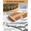Piezas Cepillo Barba Hombre Set Peine Tijeras Cuidado Diario Viaje