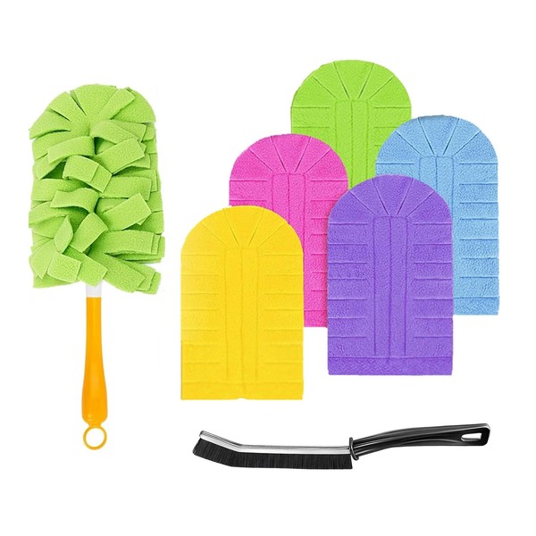 Hinapan Pack of 5 360° Fleece Duster Refills with 1