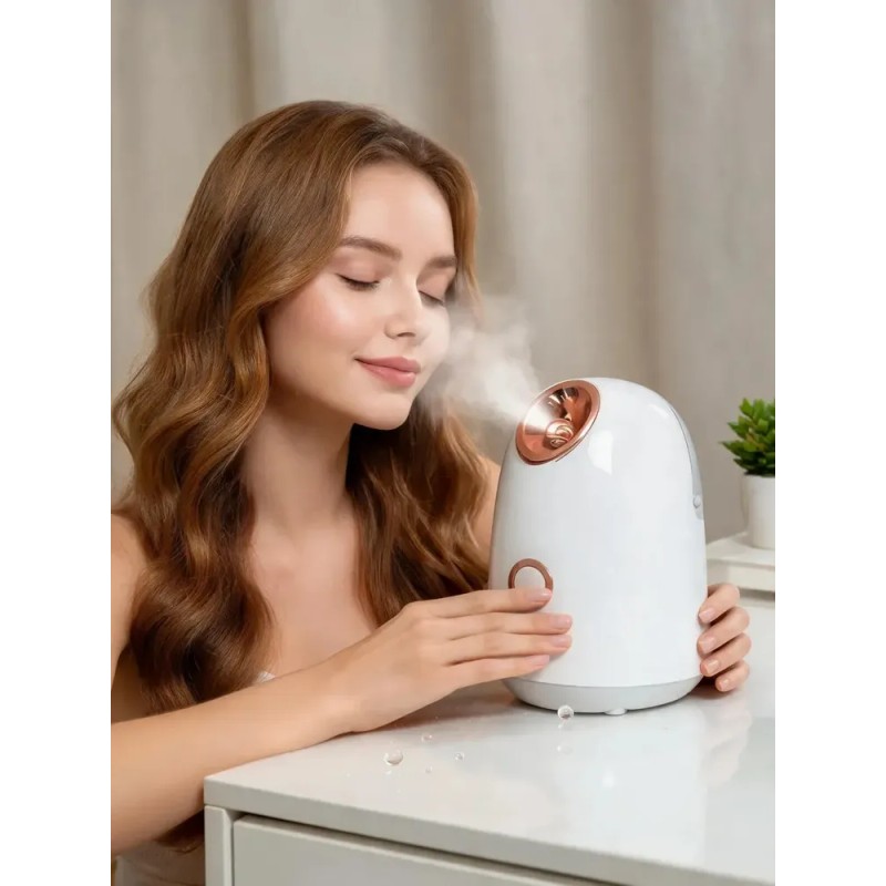 Jarphy Vaporizador Facial Portátil Rosa Blanco Con Ozono