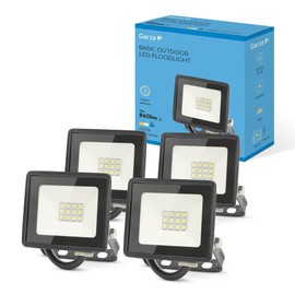 Garza - Outdoor LED Spotlight (Pack of 4) Cool Light (6500K) 10W 860 Lumens 120º Beam Angle Waterproof IP65 for Home Garden Patio
