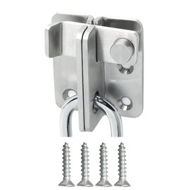 Ruayia Door Lock Deadbolt, Small Stainless Steel, Sliding Bolt with Fixed Screw, Bolt Latch for Doors, Windows, Bathroom, Cabinets and Drawers (Right Open) - Silver