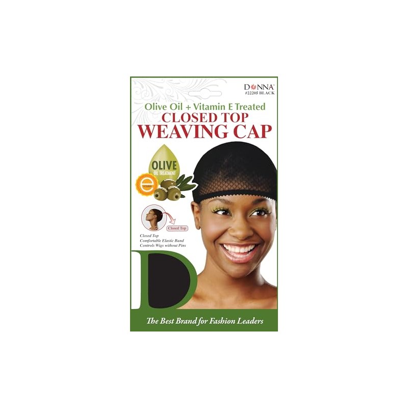 DONNA Olive Vitamin Treated Closed Top Weaving Cap Regular Hole