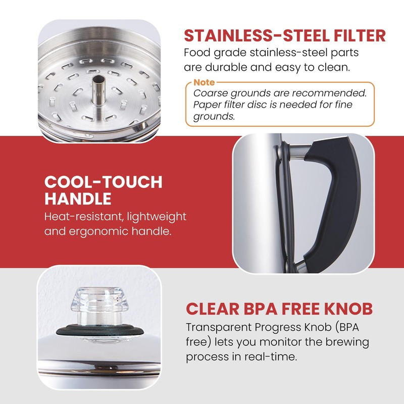 Elite Gourmet EC924 Electric Coffee Percolator, BPA Free, Keep Warm,
