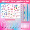 WuGU Girls' Headbands, 49 Pieces, Hair Hoops, Make Yourself, Girls