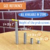 10 Piece 1/4-20 x 2" Stainless Steel Set Screws Cup