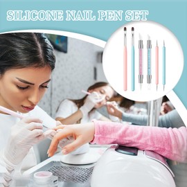 Nail Design Tools - Double-Ended Nail Brushes Kit,Detail Double Tipped Manicure Kit Shaping Gel Sculpture Liner Brush for Drawing Carving Salon