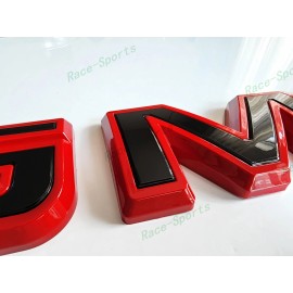 Auto GMC OVERLAY Front Rear Red Black GMC Emblem 2019+ Sierra 1500 2500HD 3500HD Canyon