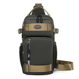 FANDARE Tactical EDC Sling Bag Crossbody Backpack Military Sport Bag Pack Chest Shoulder Bag for Men One Strap Motorcycle for Camping Hiking Cycling Outdoors Travel Waterproof Satchel Bag Army Green