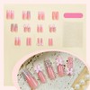 24 Pcs Pink Press on Nails Long Square,MINGCHUN Bling Fake