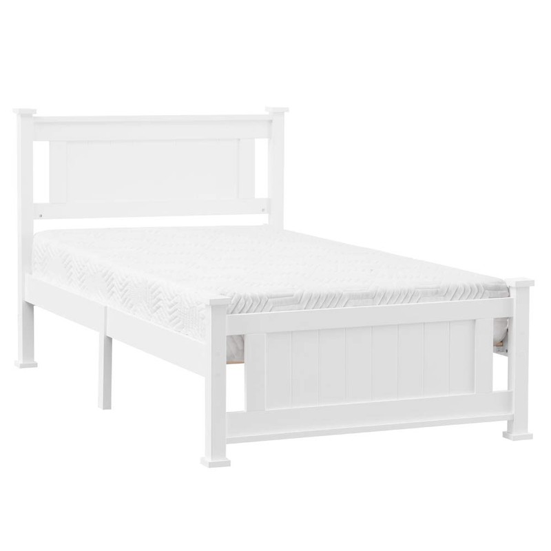 Bonnlo Twin Size Solid Wood Platform Bed Frame, Single Bed