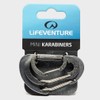 Lifeventure Ultralight Non-locking Karabiners (3-Pack), Aluminum Alloy Wiregate Fastening High