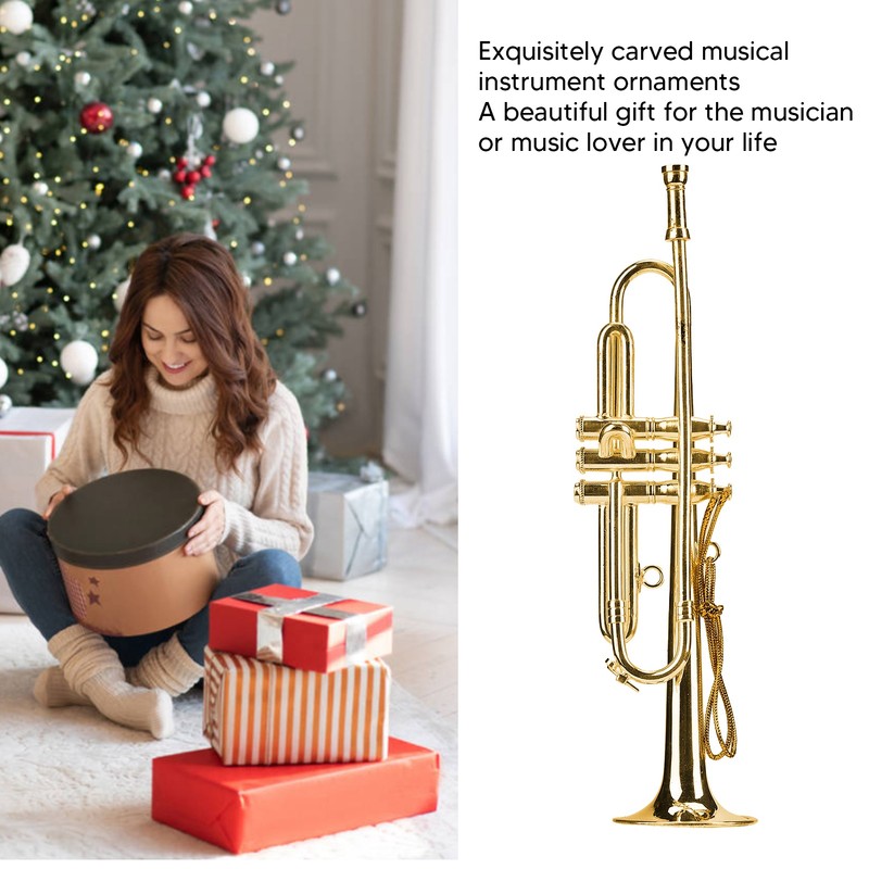 Miniature Trumpet Model High Simulation Mini Musical Instrument for Home