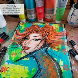 Lukas CRYL Studio Artist Acrylic Paint, Cerulean Blue, 500 ml Bottle - High Pigment Acrylic Paints for Canvas Painting, Large Scale Works - Medium-Viscosity, Water-Mixable, Fast Drying