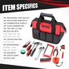 DNA MOTORING 19-Piece Red Tool Set - Portable Household Hand