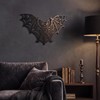Frienda Halloween Gothic Wall Decor Metal Bat Skeleton, 11.8x6.9''
