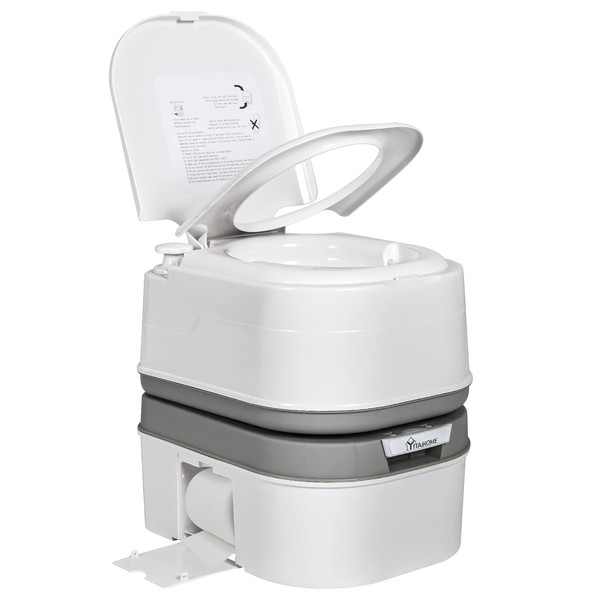 YITAHOME Portable Toilet 6.34 Gallon Camping Porta Potty with Paper