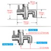 Shower Arm Diverter Valve Brass G1/2 3 Way Universal Bathroom