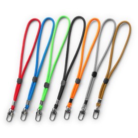 trage.band® Short Adjustable Wrist Lanyard with Carabiner Clip 7 Colors Set