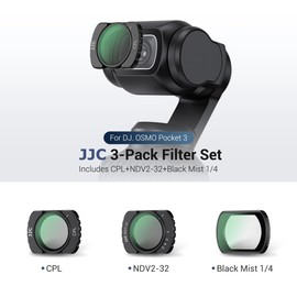 JJC Magnetic Variable ND CPL Black Mist 1/4 Filter for DJI Osmo Pocket 3, ND2-32 1-5 Aperture Neutral Density Adjustable Fader Neutral Density Filter with Cleaning Cloth and Filter Organiser