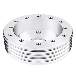 QYMOPAY 1" Steering Wheel Hub Adapter Conversion Spacer, 6 Hole to 3 Hole Steering Wheel Adapter Grant Adapter Boss Kit(Silver)