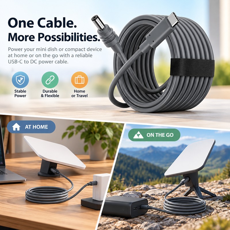 5M USB-C to DC Power Cable for Starlink Mini –