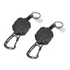2 PCS Retractable Key Chain High Resiliency 31.5in Frosted Shell