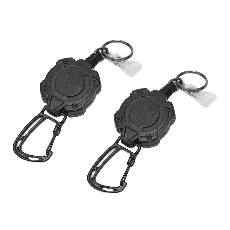 2 PCS Retractable Key Chain High Resiliency 31.5in Frosted Shell