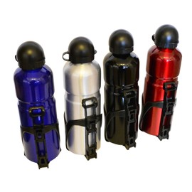 all-around24 Cycling Water Bottle with Bottle Cage, 750 ml BPA-Free Aluminium Sports Bottle, blue