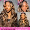 Yumkot Highlight 13x6 Lace Front Wigs Human Hair 24 Inch