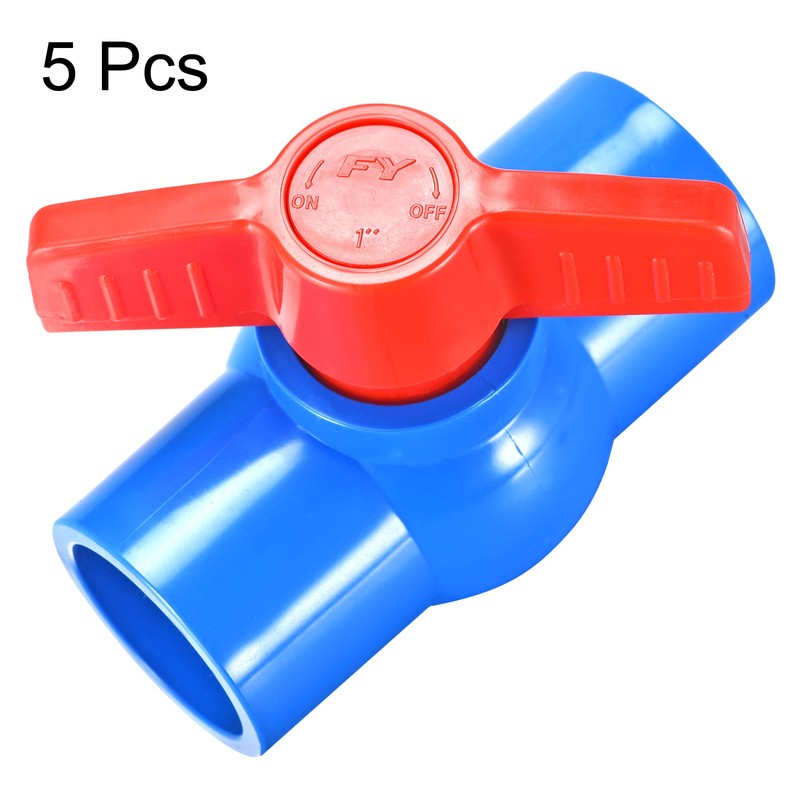 sourcing map Ball Valve, 32mm ID PVC Socket End Shut
