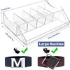Acrylic Belt Organizer, ToyaJeco 5 Compartments Belt Storage Holder for