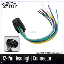 Unbranded 1PCS 12-Pin Headlight Connector For Honda Accord 2023-2024 (Full LED Headlight)