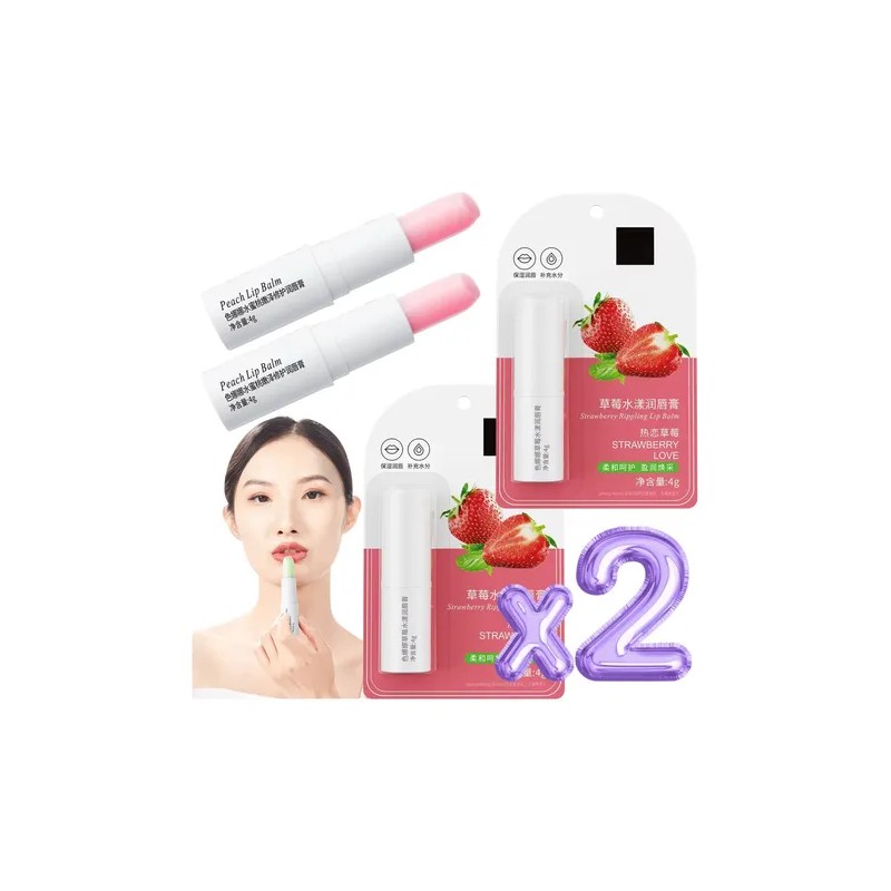Bálsamo Labial Hidratante Aroma Natural Labios Resecos 2pz F