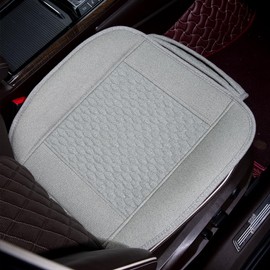 Bamboolady Linen Car Seat Covers,Cooling Bottom Seat Covers for Cars,Universal Car Seat Pad Cushion Breathable,Ventilated Only 1Pc Front Seat