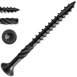 Pack of 50 Wood Screws Torx 4.2 x 38 mm, Chipboard Screws Black, Patio Screws, Wood Screws Countersunk Screws, Universal Screws for Roof Constructions