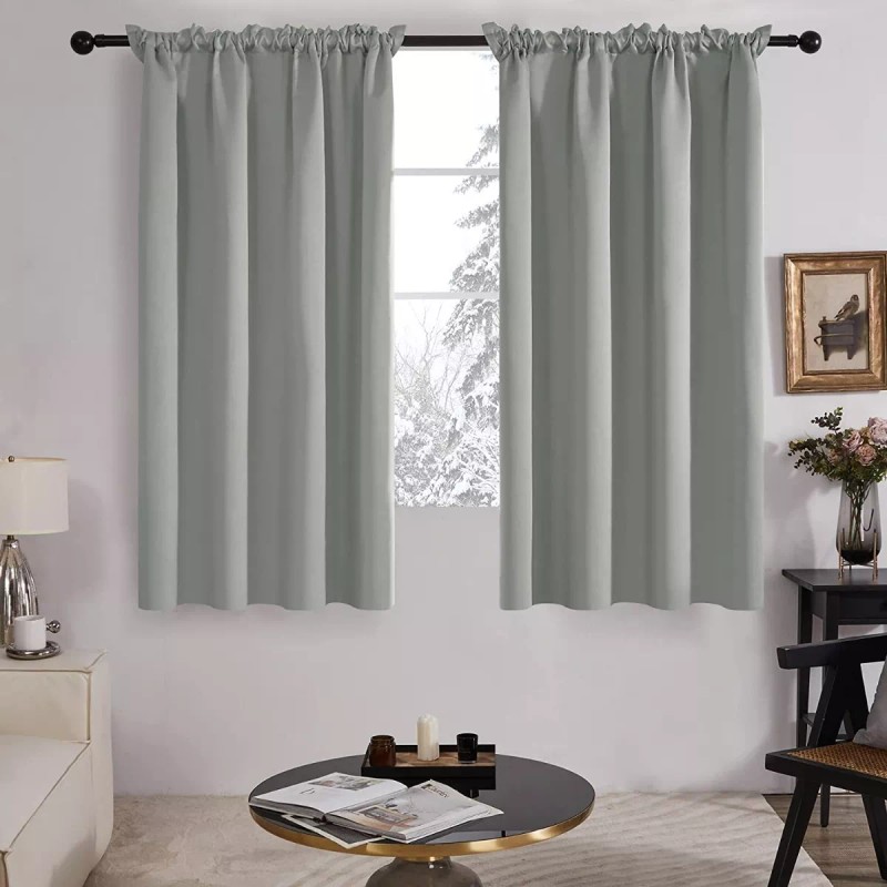 Deconovo Store 2 Cortina Forro Blackout Aislamiento Térmico Ruido 107x160cm