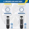 6 Spline Lug Nut Socket Set,2 Piece Lug Nut Key
