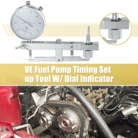 X AUTOHAUX 1 Set Fuel Pump Injection Timing Set Up Tool W/Dial Indicator for VE Style Fuel Pumps 0927554011 Diesel Fuel Injector Pump Timing Indicator Tool Dual Gauge Indicator for Toyota