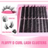 Fluffy Lash Clusters Left&Right Cluster Eyelashes Extensions 12-18mm DIY Individual