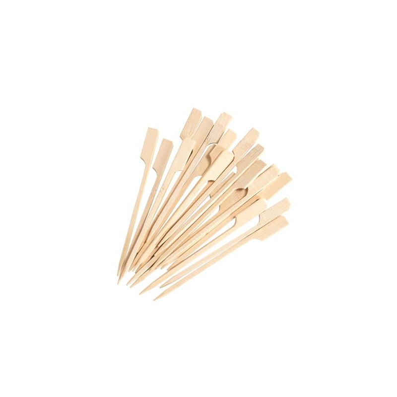 300Pcs Bamboo Paddle Picks, 3.5 Inch Sturdy Flat Skewers Food
