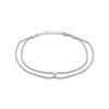 Tuscany Silver Women's Sterling Silver 1.3mm Linked Rope Chain Adjustable
