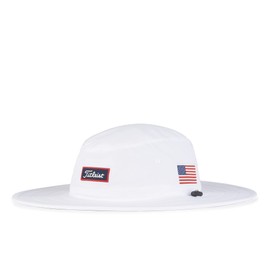 Titleist Men's Charleston Aussie Golf Hat, White/Navy/Red