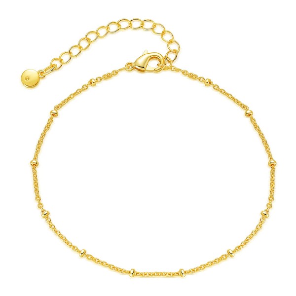 18k Gold Plated Anklet Dainty Ankle Bracelets for Women