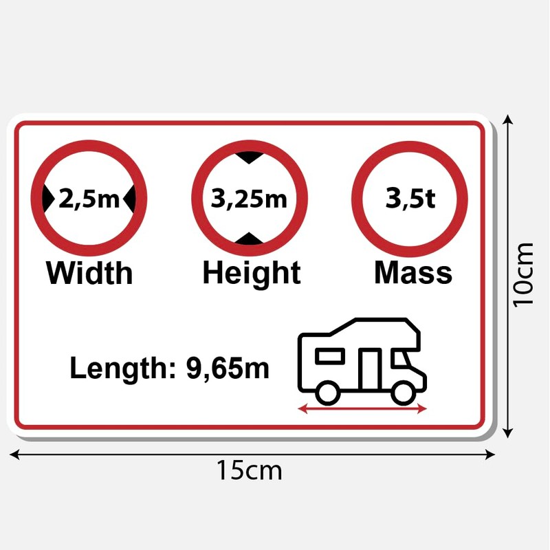 TF Skins 2 x Custom Motorhome Caravan Stickers 6" x