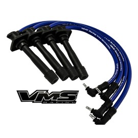 VMS RACING 93-97 10.2mm High Performance Engine SPARK PLUG IGNITION WIRES Wire Set in BLUE Compatible with TOYOTA COROLLA 93 94 95 96 97 1993 1994 1995 1996 1997