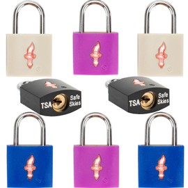 DWOYOW 8 Pack 11/12 in Wide TSA Approved Luggage Lock, Lock for Luggage,Lock for Suitcase Or Lock for Gun Case,TSA Suitcase Lock with Solid Brass with Color Shell 8/Black/Blue/White/Juice