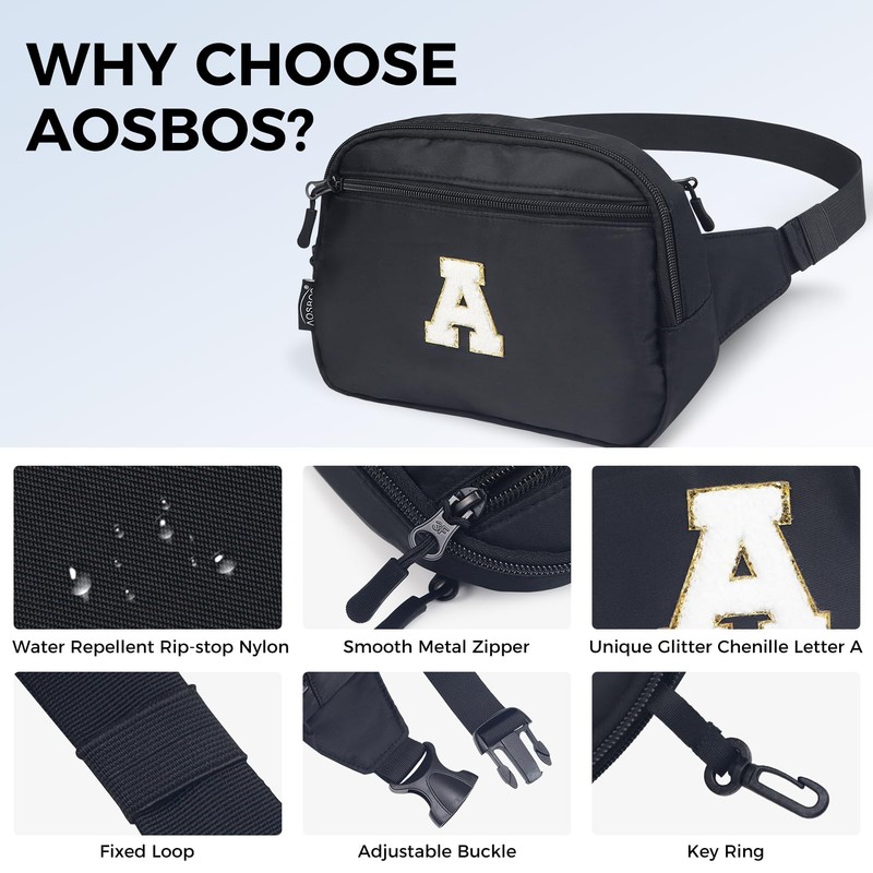 Aosbos Small Crossbody Bag for Women Everywhere Belt Bag Fanny