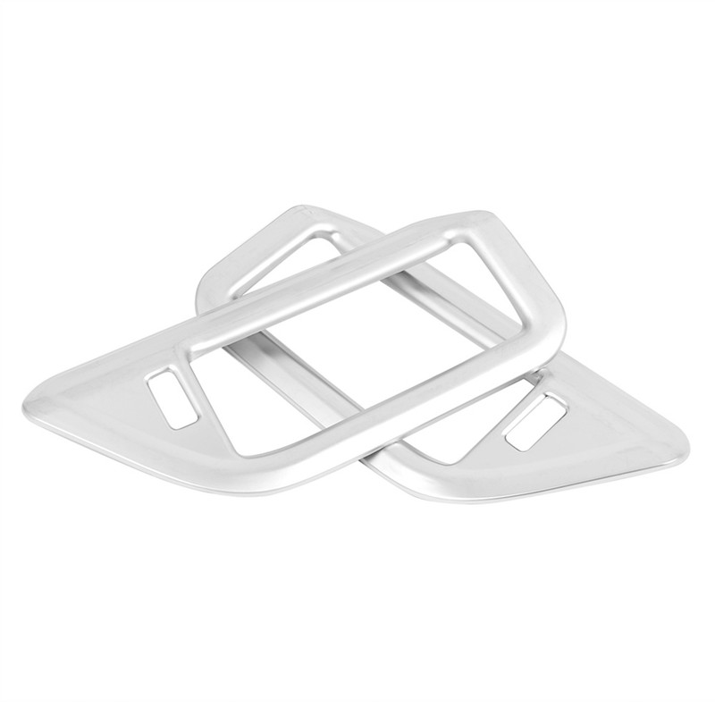 2pcs ABS Chrome Style Columnar Interior Air Vent Outlet Cover
